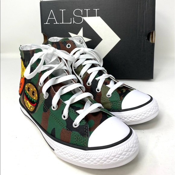 Converse Ctas High Top Canvas Chocolate Green K/W - Picture 5 of 8